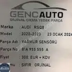AUDİ RSQ8 YAĞMUR SENSÖRÜ SIFIR ORJİNAL OEM 81A955555 A