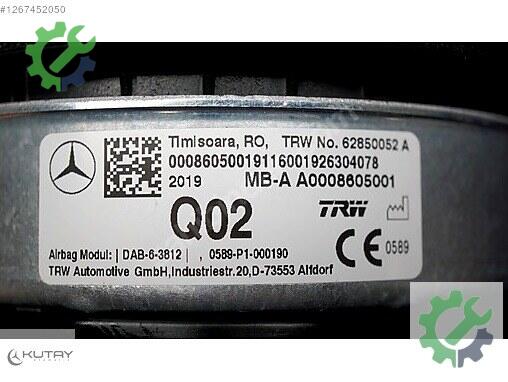 Mercedes-Benz C Airbag (Hava Yastığı) 0008605001 çıkma parça