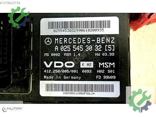 Mercedes-Benz A Motor Beyni çıkma parça