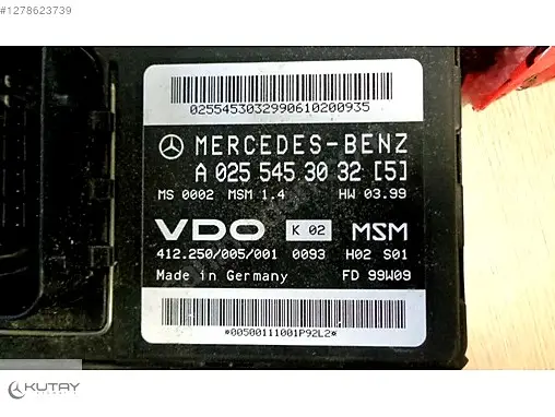 Mercedes-Benz A Motor Beyni çıkma parça