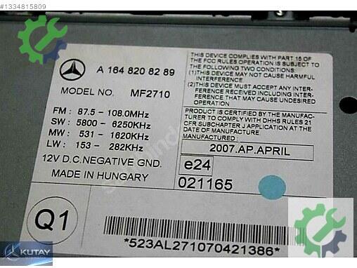 Mercedes-Benz ML Gösterge Paneli 1648208289 çıkma parça