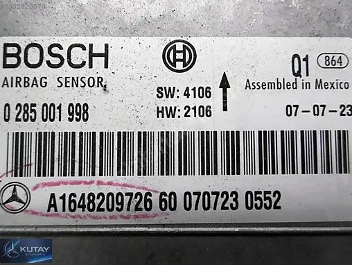 Mercedes-Benz ML Airbag Beyni 1648209726 çıkma parça