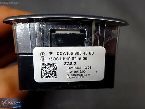 Mercedes-Benz A Kontrol Düğmeleri 1669054300 çıkma parça