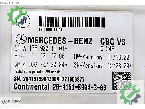 Mercedes-Benz A Beyin 1769001101 çıkma parça