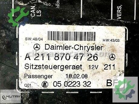 Mercedes-Benz E Beyni 2118704726 çıkma parça