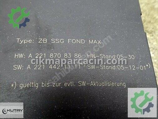 Mercedes-Benz S Beyni 2218708386 çıkma parça