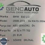BMW E60 LCI ABS SENSÖRÜ SÖKME ORJİNAL OEM 34526771702