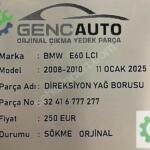 BMW E60 LCI DİREKSİYON YAĞ BORUSU SÖKME ORJ 32416777277