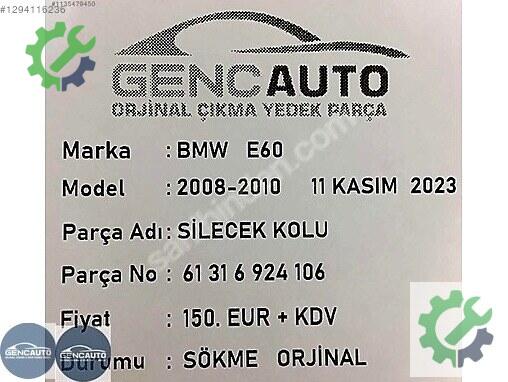 BMW 5 Serisi Silecek Kolu 61316924106 çıkma parça
