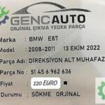 BMW E87 DİREKSİYON ALT MUHAFAZA SÖKME ORJİNAL 51456962636