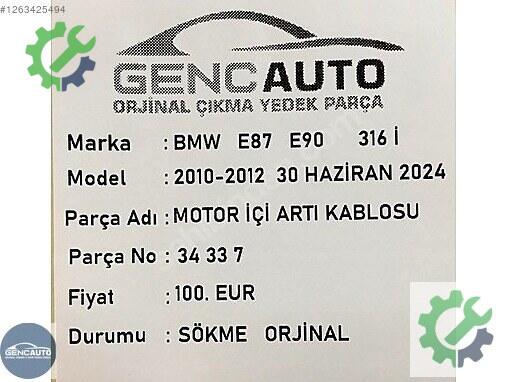 BMW X1 İmmobilizer çıkma parça