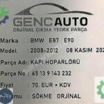 BMW E87 E90 KAPI HOPARLÖRÜ SÖKME ORJİNAL OEM 65139143232