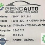 BMW E87 E90 OTOMATİK VİTES MEKANİZMASI SÖKME ORJİNAL OEM 7565527