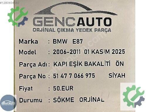 BMW 3 Serisi Bakalit 51477066975 çıkma parça