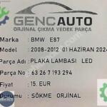 BMW E87 PLAKA LAMBASI LED SÖKME ORJİNAL OEM 63267193294