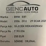 BMW E87 SİLECEK MEKANİZMASI SÖKME ORJİNAL 7193036