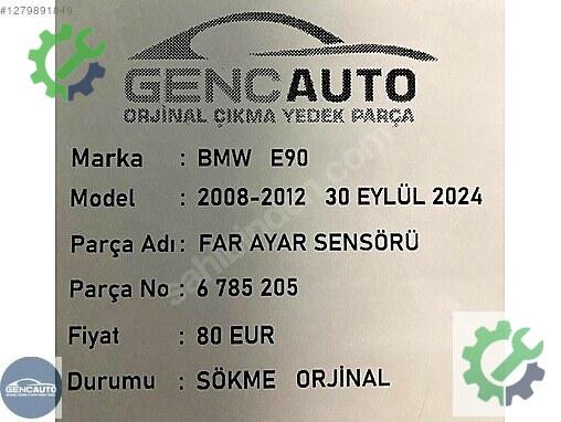 BMW 1 Serisi Far Ayar Düğmesi 6785205 çıkma parça