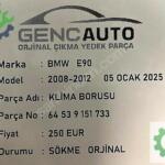 BMW E90 KLİMA BORUSU SÖKME ORJİNAL 64539151733