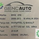 BMW E90 MARŞPİYEL İÇ BAKALİT SÖKME ORJİNL 51777202661 SOL ARKA