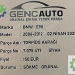 BMW E90 TORPİDO KAPAĞI SÖKME ORJİNAL 7075477 SİYAH