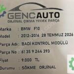 BMW F10 BADİ KONTROL MODÜLÜ SÖKME ORJİNAL 61359244393