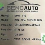 BMW F10 DİREKSİYON MAFSALI SÖKME ORJİNAL 6776108