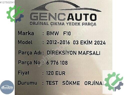 BMW 5 Serisi Direksiyon Mili 6776108 çıkma parça