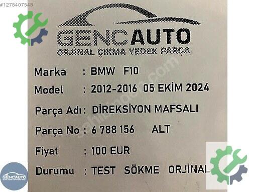 BMW 5 Serisi Direksiyon Mafsalı 6788156 çıkma parça