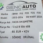 BMW F10 F20 HAVA AKIŞMETRE SÖKME ORJ 13628506408