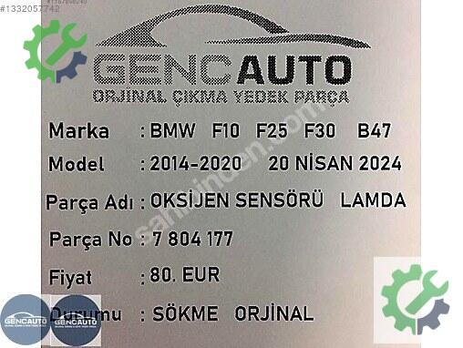 BMW 5 Serisi Oksijen Sensörü 7804177 çıkma parça