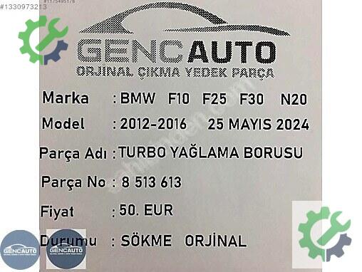 BMW 5 Serisi Yağlama Borusu 8513613 çıkma parça