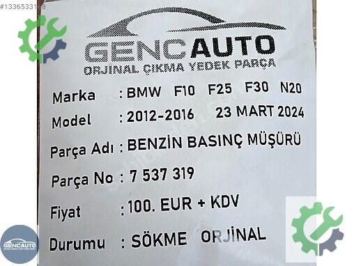 BMW X3 Basınç Sensörü 7537319 çıkma parça