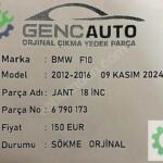 BMW F10 JANT 18 İNC SÖKME ORJİNAL 6790173