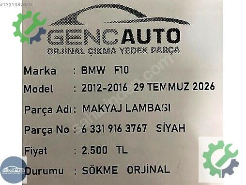 BMW 5 Serisi Ampul 63319163767 çıkma parça