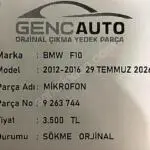 BMW F10 MİKROFON SÖKME ORJİNAL 9263744