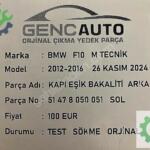 BMW F10 MTECNİK KAPI EŞİK BAKALİT ARKA SÖKMEORJ 51478050051 SOL
