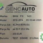 BMW F10 N20 KLİMA BORUSU SÖKME ORJİNAL 64539253594
