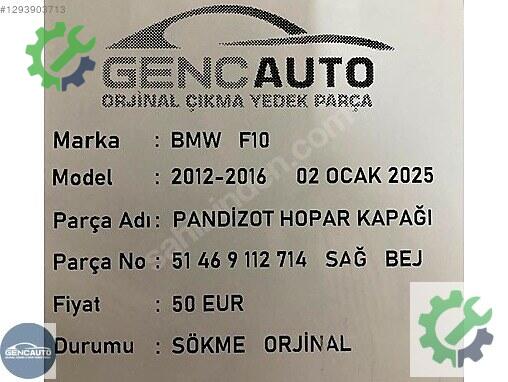 BMW 5 Serisi Bakalit 51469112713 çıkma parça