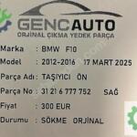 BMW F10 TAŞIYICI ÖN SÖKME ORJİNAL 31216777752 SAĞ