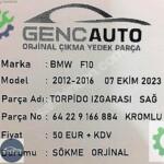 BMW F10 TORPİDO IZGARASI SAĞ SÖKME ORJİNAL OEM 64229166884