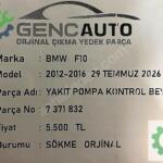 BMW F10 YAKIT POMPA KONTROL BEYNİ SÖKME ORJİNAL 7371832