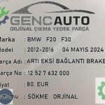 BMW F20 F30 ARTI EKSİ BAĞLANTI BRAKETİ SÖKME ORJ OEM 12527632000