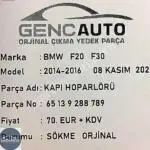 BMW F20 F30 KAPI HOPARLÖRÜ SÖKME ORJİNAL OEM 65139288789
