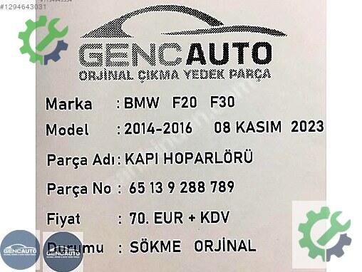 Wondex Kapı 65139288789 çıkma parça