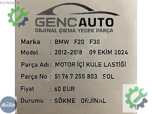 BMW 1 Serisi Conta 51767255803 çıkma parça