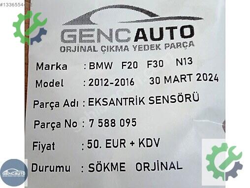 BMW 3 Serisi Eksantrik Sensörü 7588095 çıkma parça