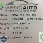 BMW F20 F30 SANRUF MOTORU SÖKME ORJİNAL OEM 67617316536