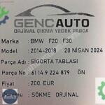BMW F20 F30 SİGORTA TABLASI SÖKME ORJİNAL OEM 61149224879 ÖN