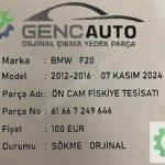 BMW F20 ÖN CAM FİSKİYE TESİSATI SÖKME ORJ 61667249646