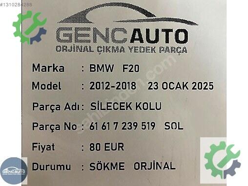 BMW 2 Serisi Silecek Kolu 61617239519 çıkma parça